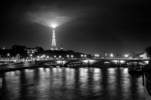 Eifeltower Lights Bw #11816