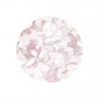 Leafy Abstract Circle I Blush Gray #41996