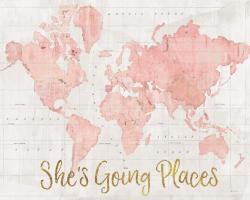 Across the World Shes Going Places Pink #43147