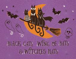 Spooktacular I Black Cats Purple #44917 Spooktacular I Black Cats Purple #44917