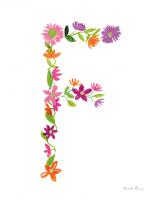 Floral Alphabet Letter VI #45483