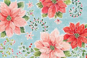 Country Poinsettias I Blue #46269 Country Poinsettias I Blue #46269