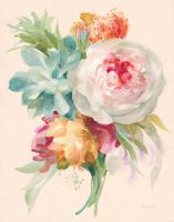 Garden Bouquet I on Peach Linen #46977