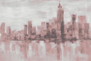 Misty Day in Manhattan Pink Gray #47865