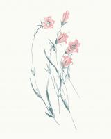 Flowers on White V Contemporary Bright #48803 Flowers on White V Contemporary Bright #48803