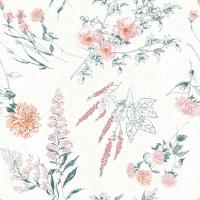 Flowers on White Contemporary Bright Pattern I #48808 Flowers on White Contemporary Bright Pattern I #48808