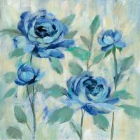 Brushy Blue Flowers I #49266