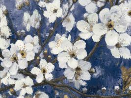 Cherry Blossoms I Indigo Crop #50072