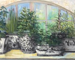 Windowsill Herbs BW Vases Crop #50600 Windowsill Herbs BW Vases Crop #50600