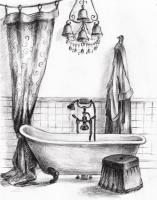 Elegant Bath II BW Crop #50551 Elegant Bath II BW Crop #50551
