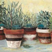 Potted Herbs II Stripes Crop #50559 Potted Herbs II Stripes Crop #50559