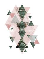 Pink Green Geometric #50987