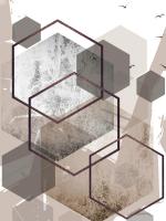 Abstract Hexagons Beige #51946