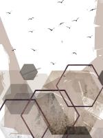 Abstract Hexagons Beige #51947 Abstract Hexagons Beige #51947