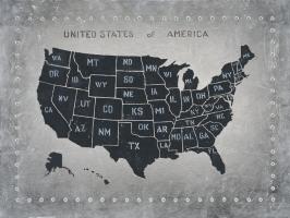 Riveting USA Map #53209
