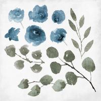 Blue Wash Floral 2 #53274