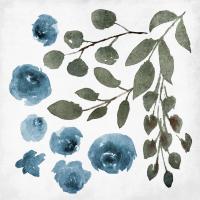 Blue Wash Floral 4 #53276 Blue Wash Floral 4 #53276