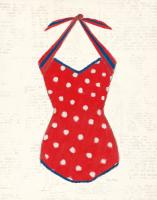 Retro Swimwear II Newsprint #54337 Retro Swimwear II Newsprint #54337