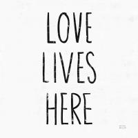 Love Lives Here Sq BW #54657