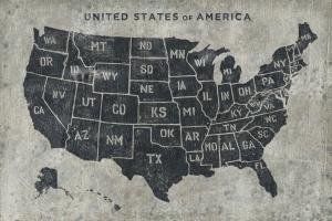 Grunge USA Map #54951