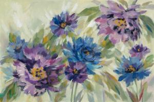 Bold Blue and Lavender Flowers #55650