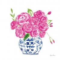 Chinoiserie Roses on White II #55703 Chinoiserie Roses on White II #55703