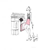 French Chic III Pink on White No Words #56029 French Chic III Pink on White No Words #56029