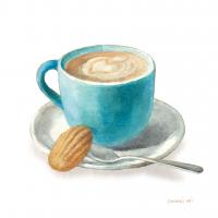 Wake Me Up Coffee I on White #58851 Wake Me Up Coffee I on White #58851