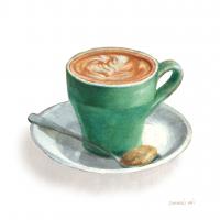 Wake Me Up Coffee II on White #58852 Wake Me Up Coffee II on White #58852