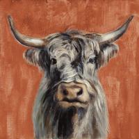 Highland Cow on Terracotta #59467