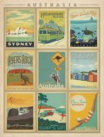 VINTAGE ADVERTISING AUSTRALIA MONTAGE SYDNEY MELBOURNE GREAT BARRIER REEF #JOEAND 116754 VINTAGE ADVERTISING AUSTRALIA MONTAGE SYDNEY MELBOURNE GREAT BARRIER REEF #JOEAND 116754