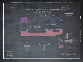 Ice Skates, 1867-Chalkboard #BE113006