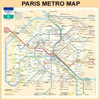 Paris Metro Map - Peach #BE113621
