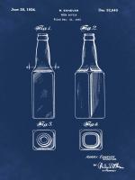Beer Bottle 1934 Blue #BE113807