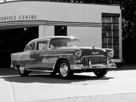 1955 Chev Belair 7 B&W #CV113774