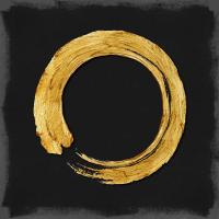 Gold Zen Circle on Black I #ELR114977