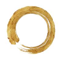 Gold Zen Circle on White I #ELR114985 Gold Zen Circle on White I #ELR114985