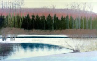 Cedars and Brook - Winter #86327