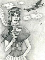 The Aviator (Drawing) #JMG111520 The Aviator (Drawing) #JMG111520