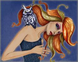 Girl with Owl #JMG111542