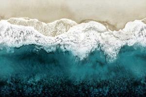 Teal Ocean Waves From Above II #ML115272 Teal Ocean Waves From Above II #ML115272