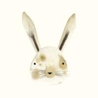Rabbit Watercolor Face #91068