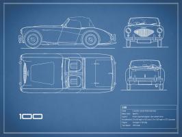 Austin-Healey 100-Blue #RGN112715