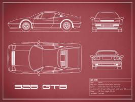 Ferrari 328-GTB-Maroon #RGN112731