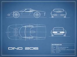 Ferrari Dino 206 1965-Blue #RGN112739 Ferrari Dino 206 1965-Blue #RGN112739