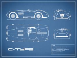 Jaguar C-Type-Blue #RGN112745