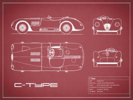 Jaguar C-Type-Maroon #RGN112746