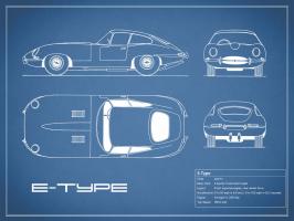 Jaguar E-Type-Blue #RGN112748