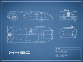 Jaguar XK-120-Blue #RGN112760