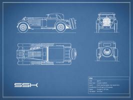 Mercedes SSK-Blue #RGN112769